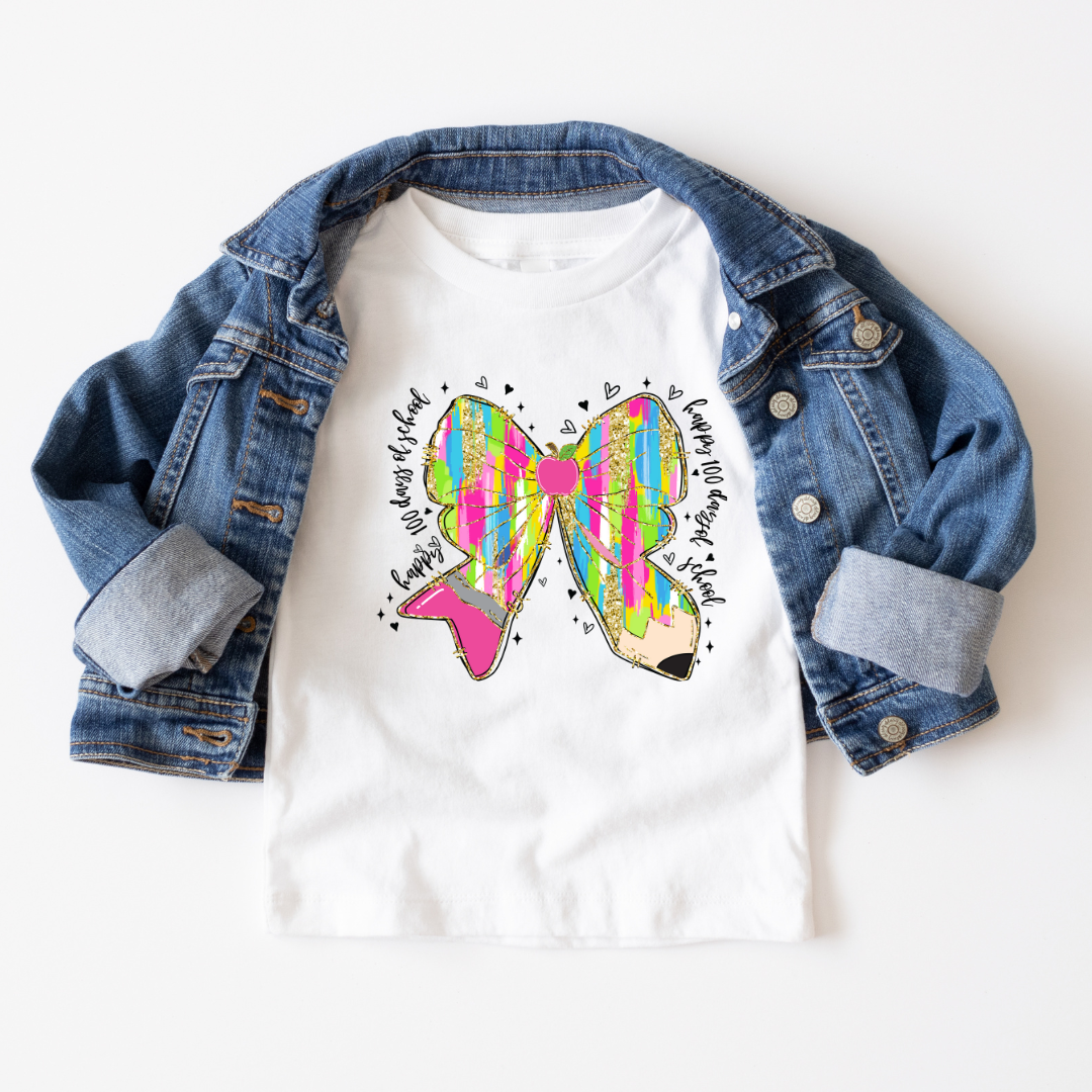 DTF PRINT - 100 DAYS OF SCHOOL BOW