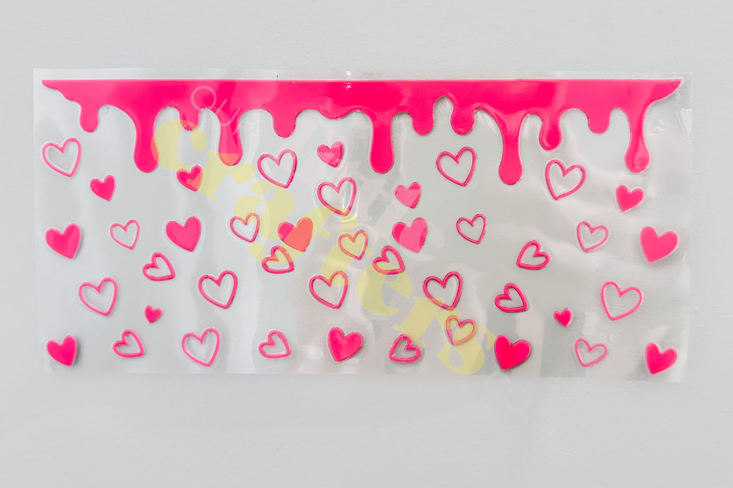 16oz UV DTF WRAP - LOVE HEARTS