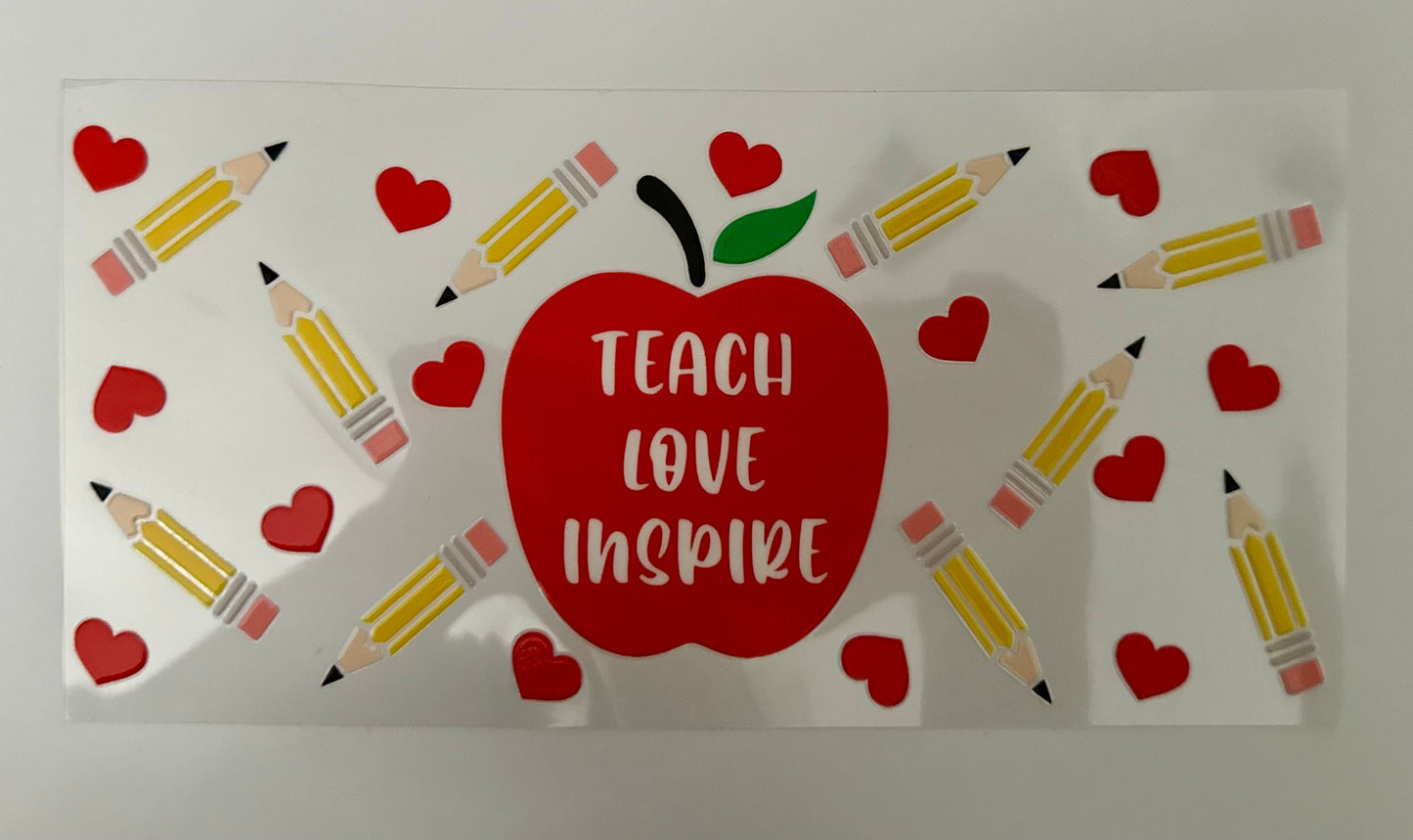 16oz UV DTF WRAP - TEACHER