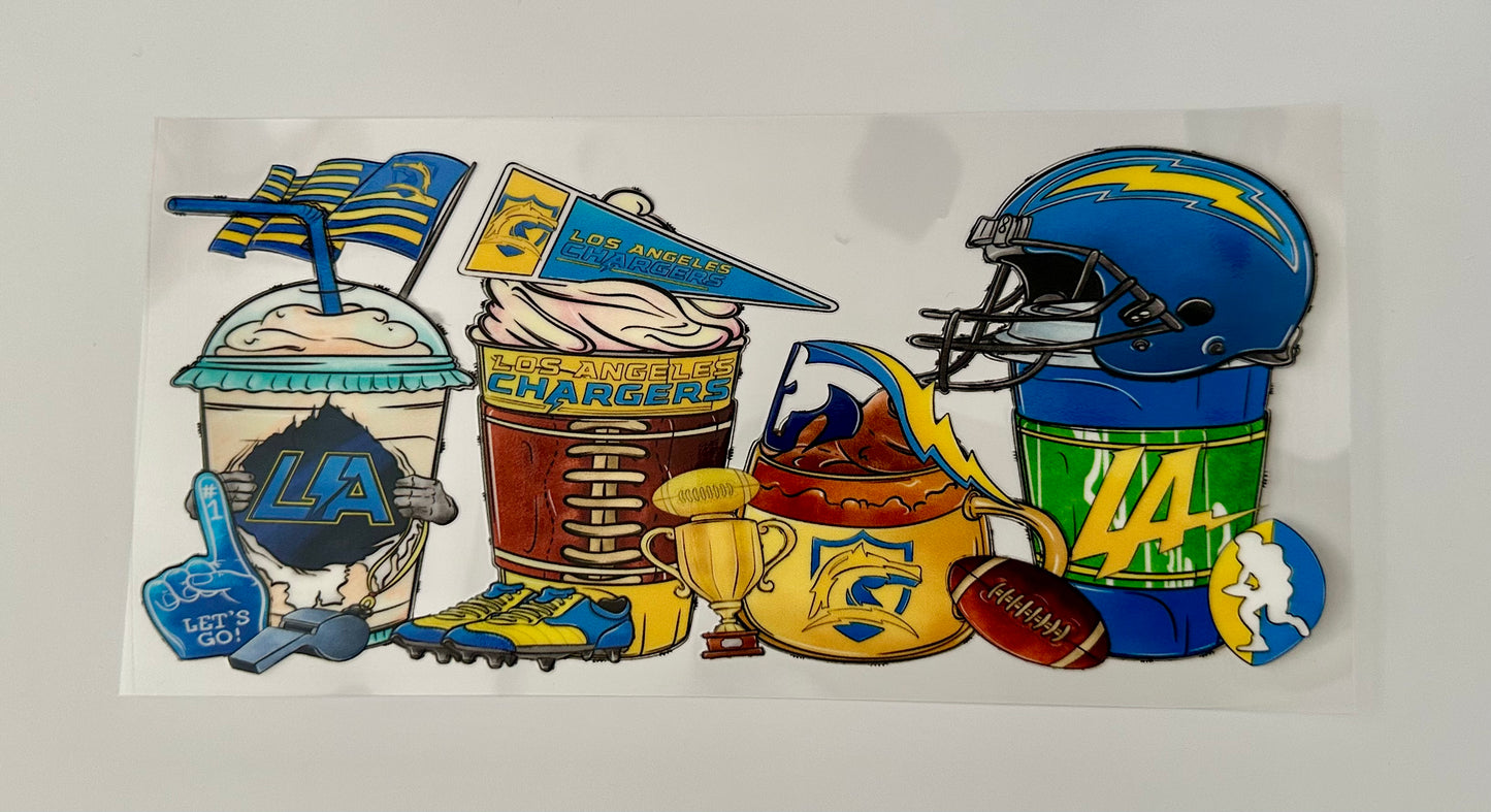 16oz UV DTF WRAP - LA CHARGERS / SPORT