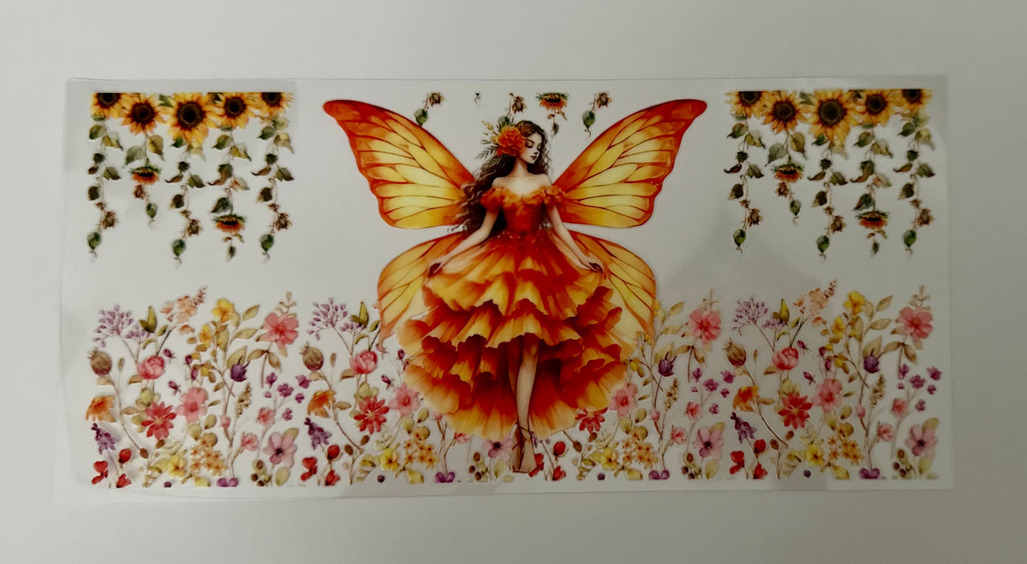 16oz UV DTF WRAP - ORANGE FAIRY