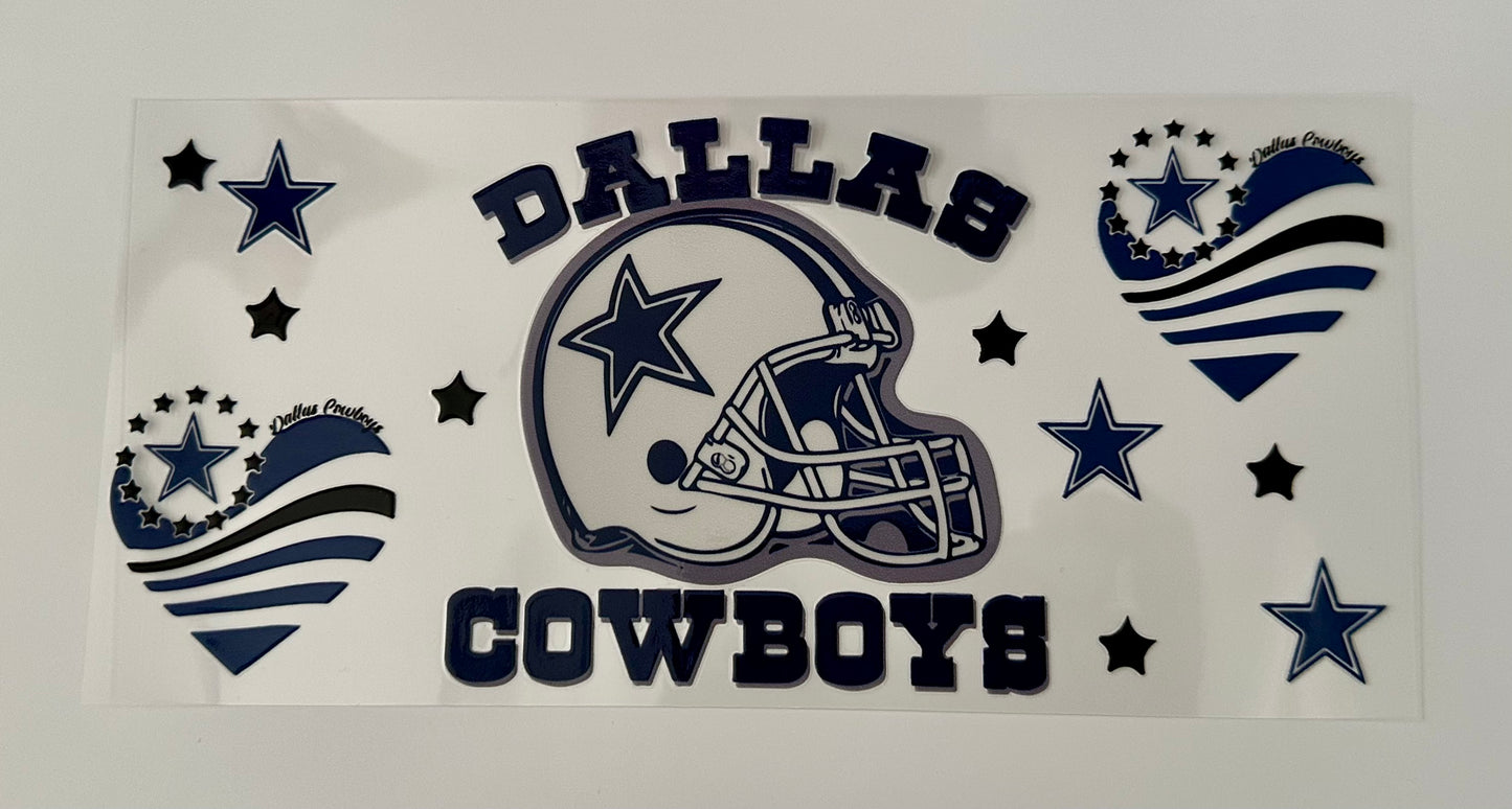 16oz UV DTF WRAP - DALLAS COWBOYS / SPORT