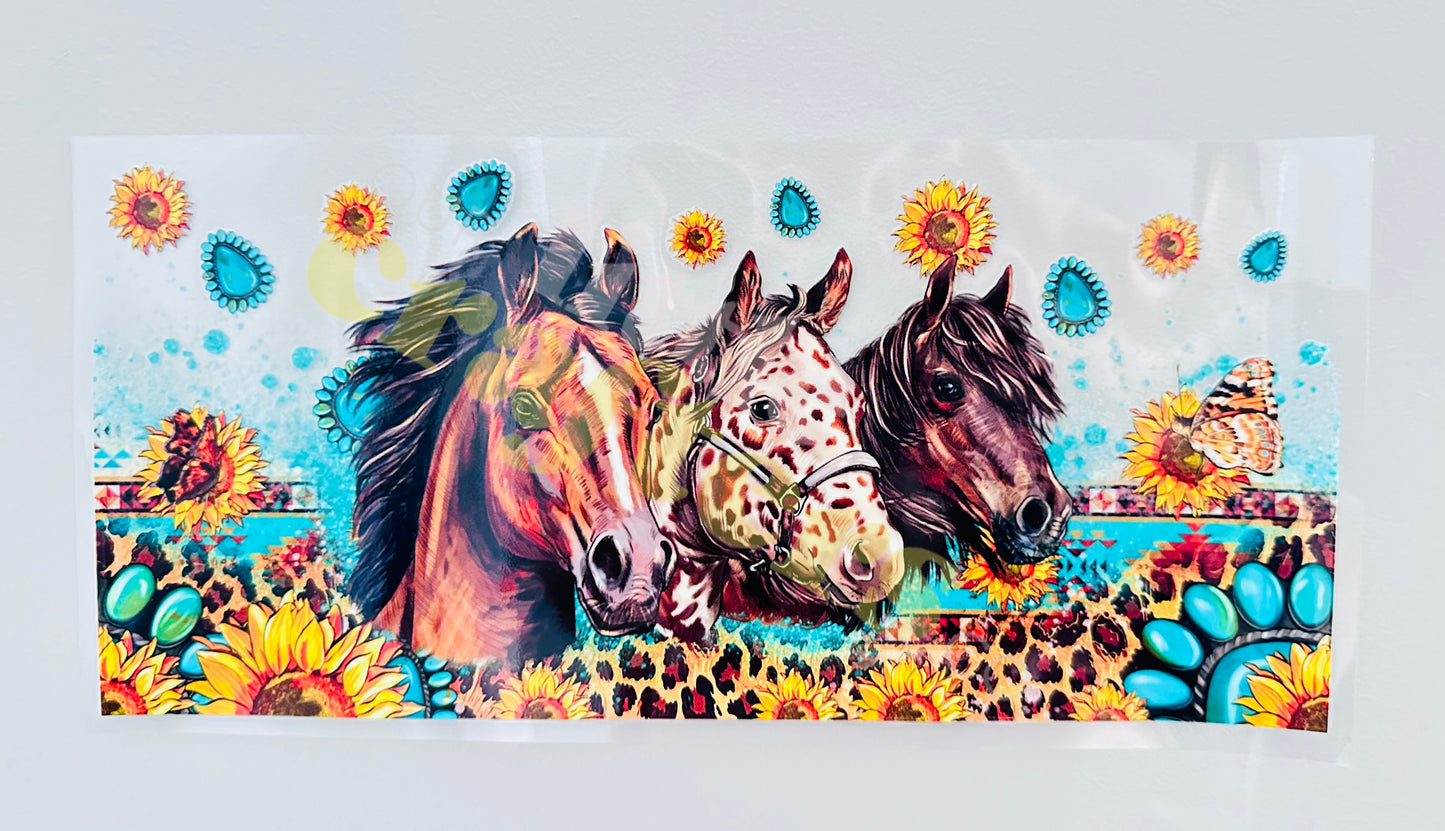 16oz UV DTF WRAP - HORSES