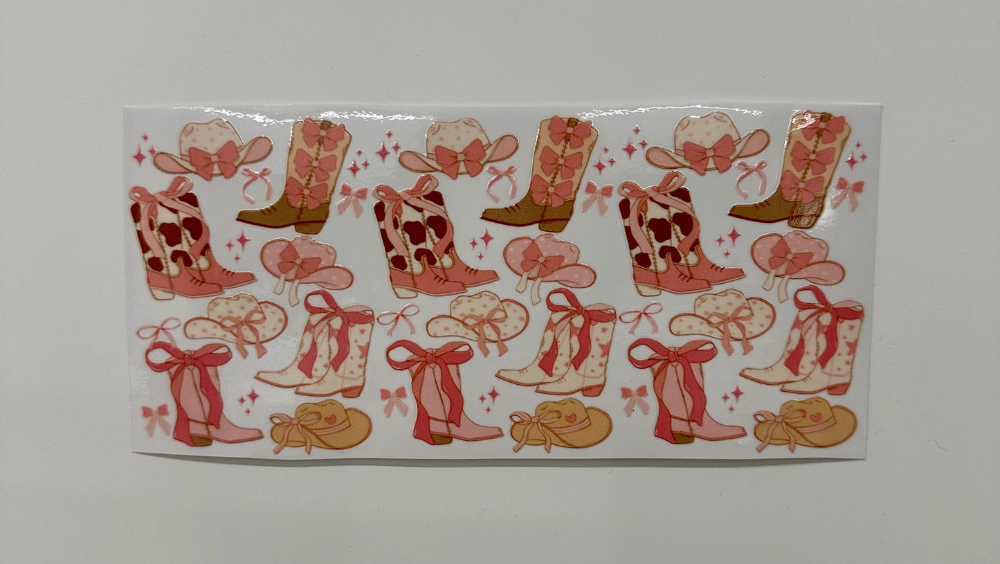16oz UV DTF WRAP - COWGIRL