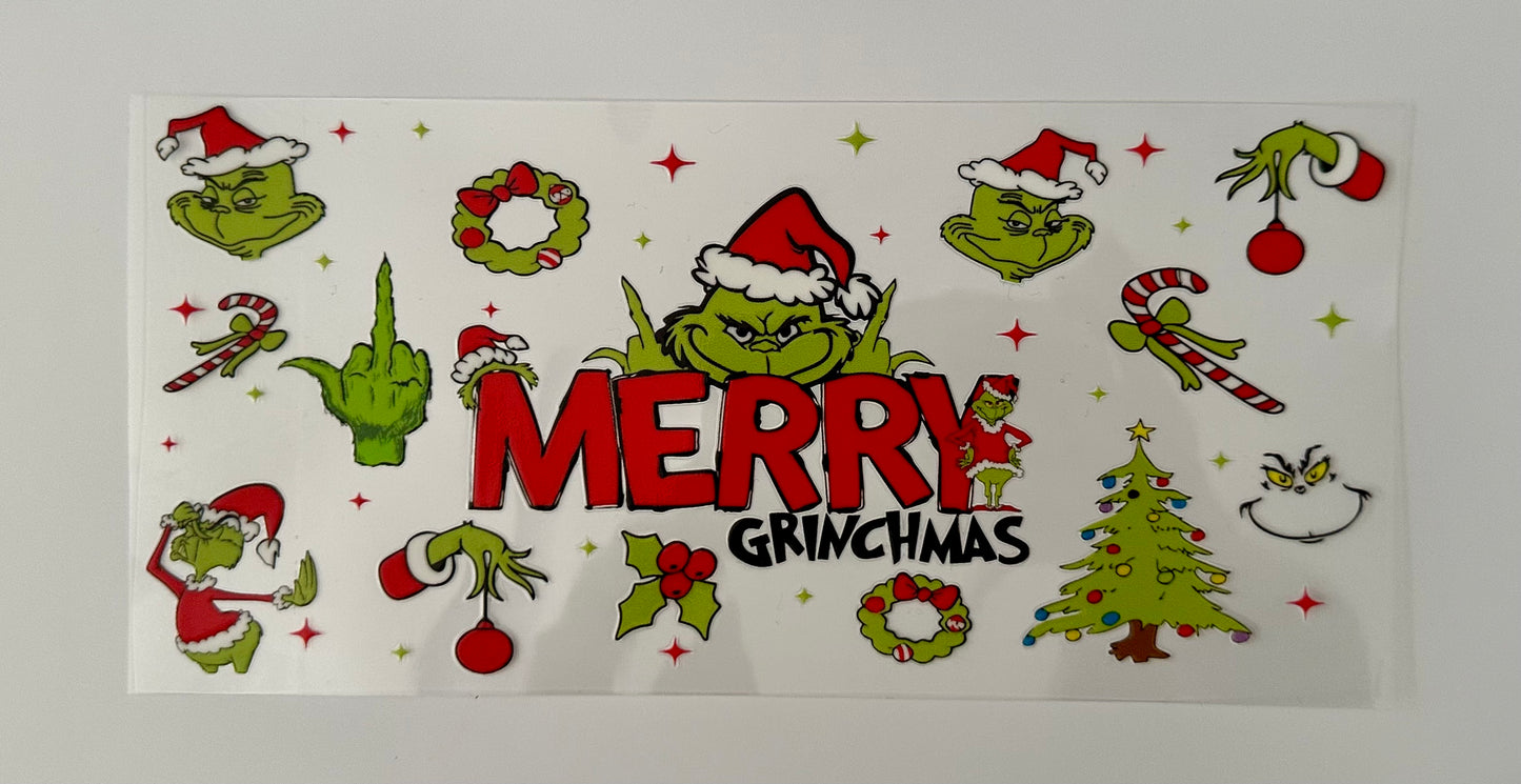 16oz UV DTF WRAP - MERRY GRINCHMAS