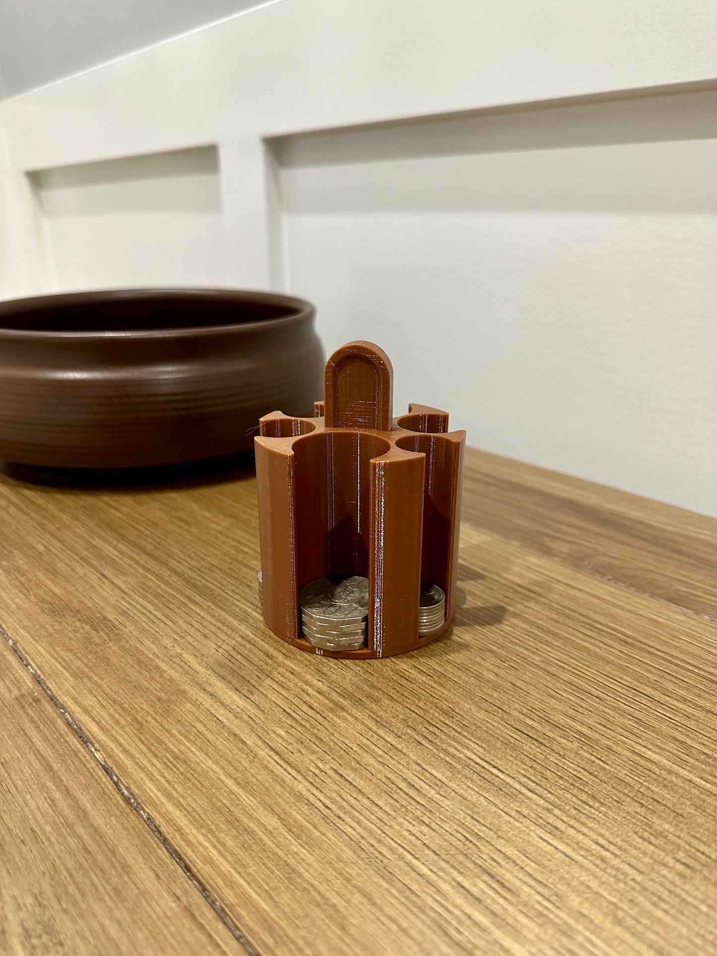 3D PRINTED - ROUND COIN HOLDER