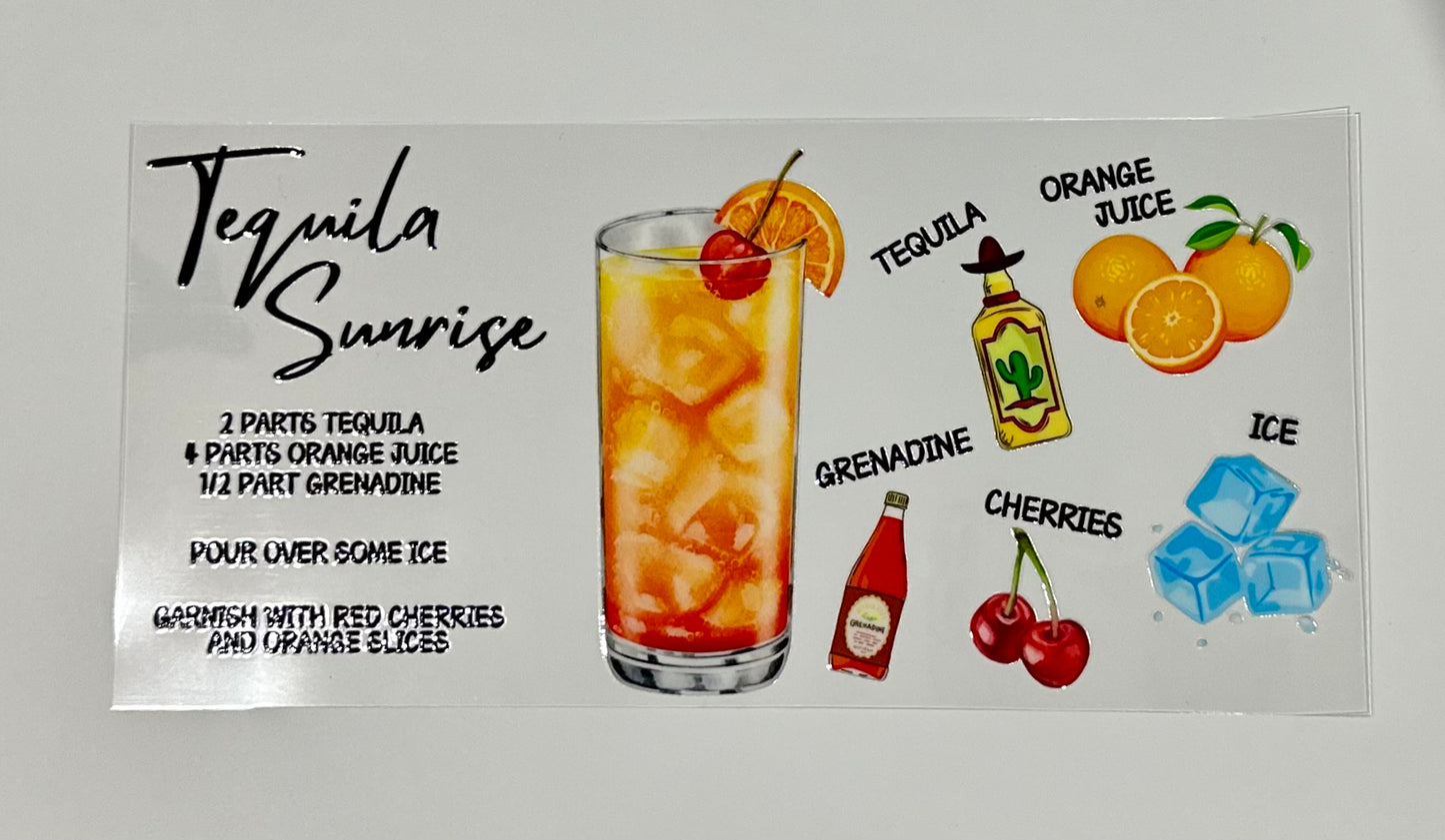 16oz UV DTF WRAP - TEQUILA SUNRISE