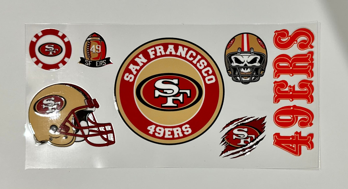16oz UV DTF WRAP - SAN FRANCISCO 49ERS / SPORT