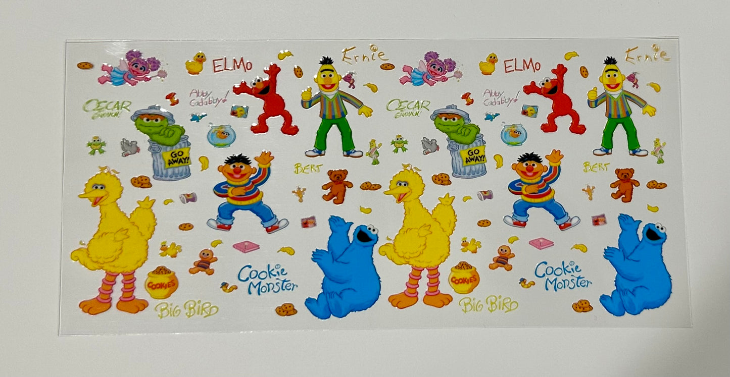 16oz UV DTF WRAP - SESAME STREET