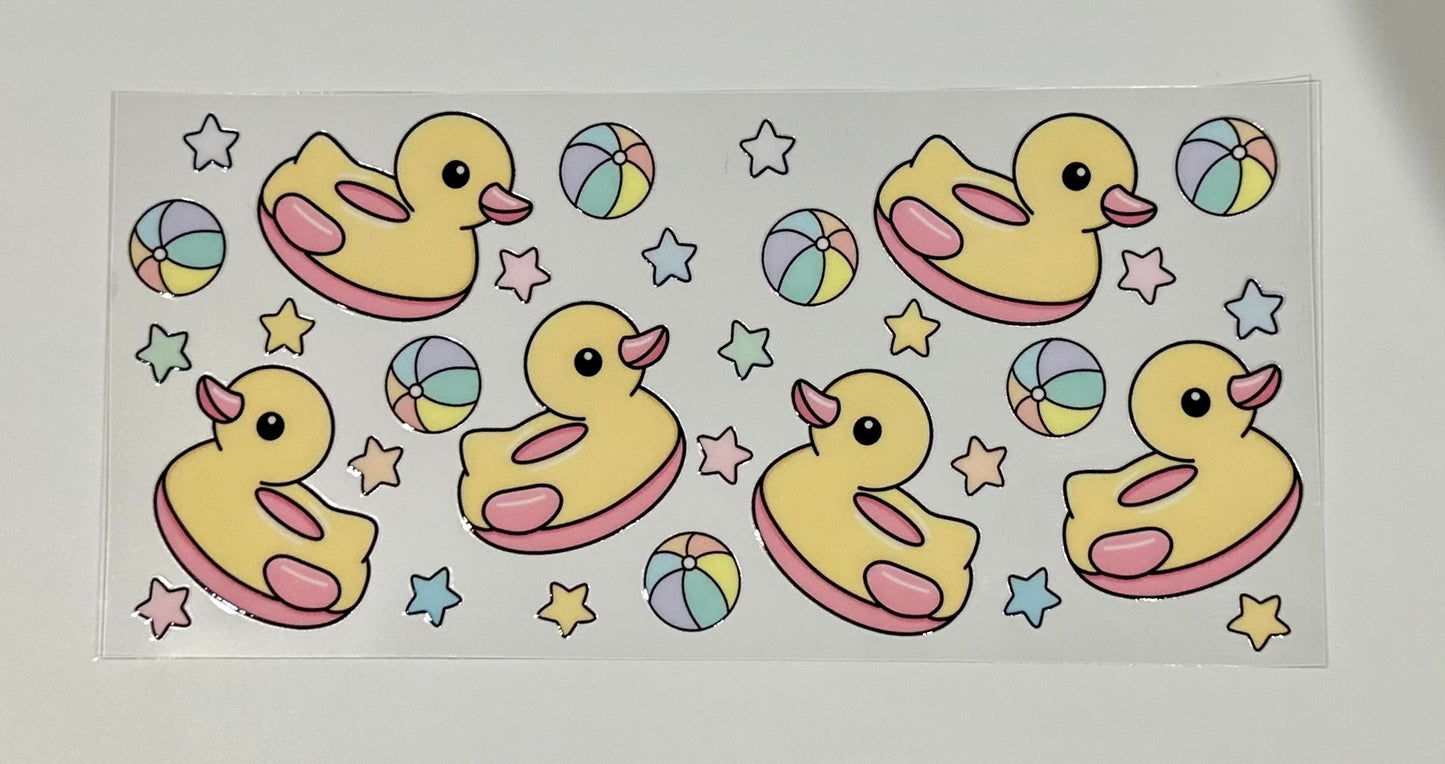 16oz UV DTF WRAP - RUBBER DUCKIES