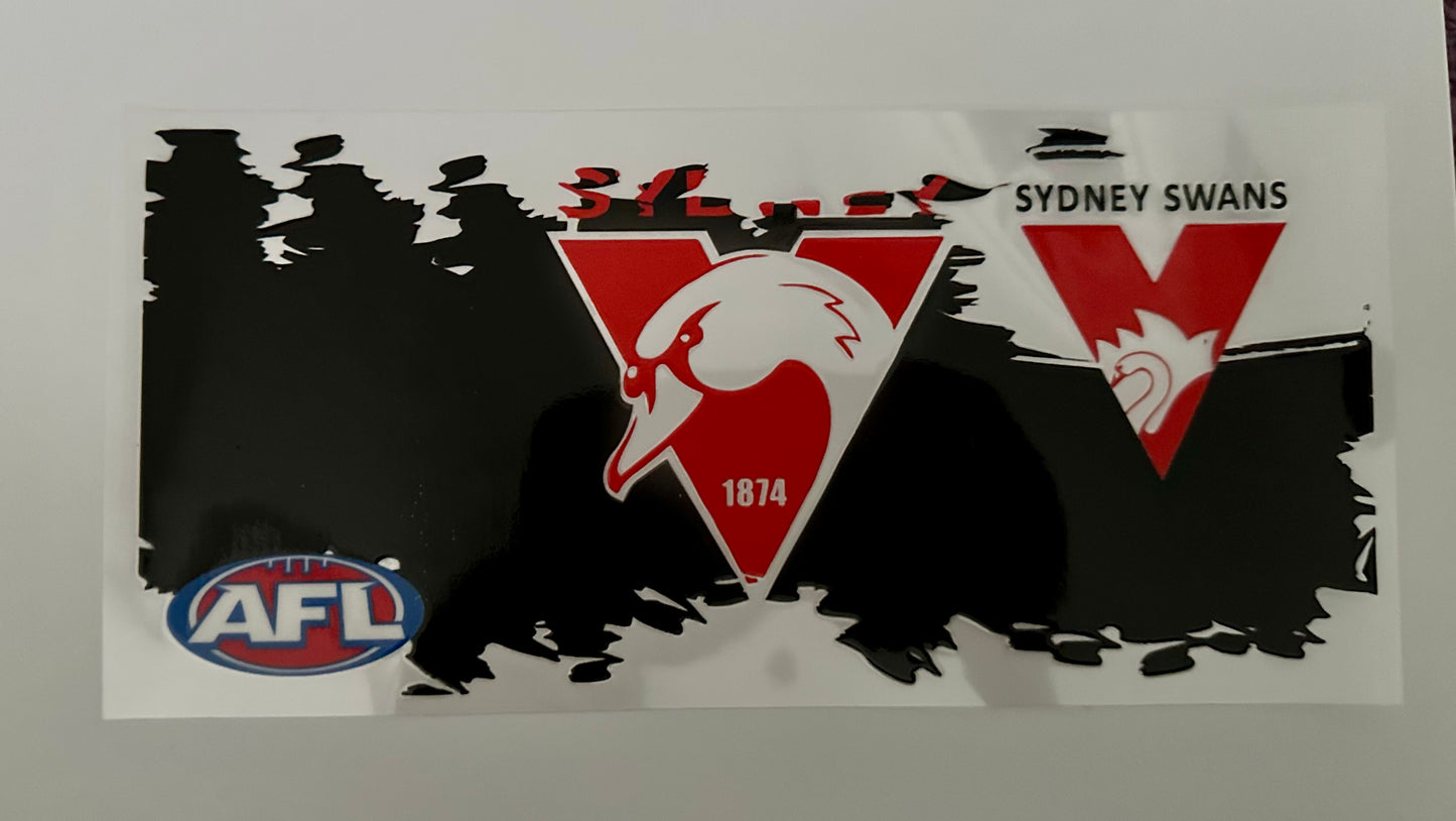 16oz UV DTF WRAP - SYDNEY SWANS AFL / SPORT