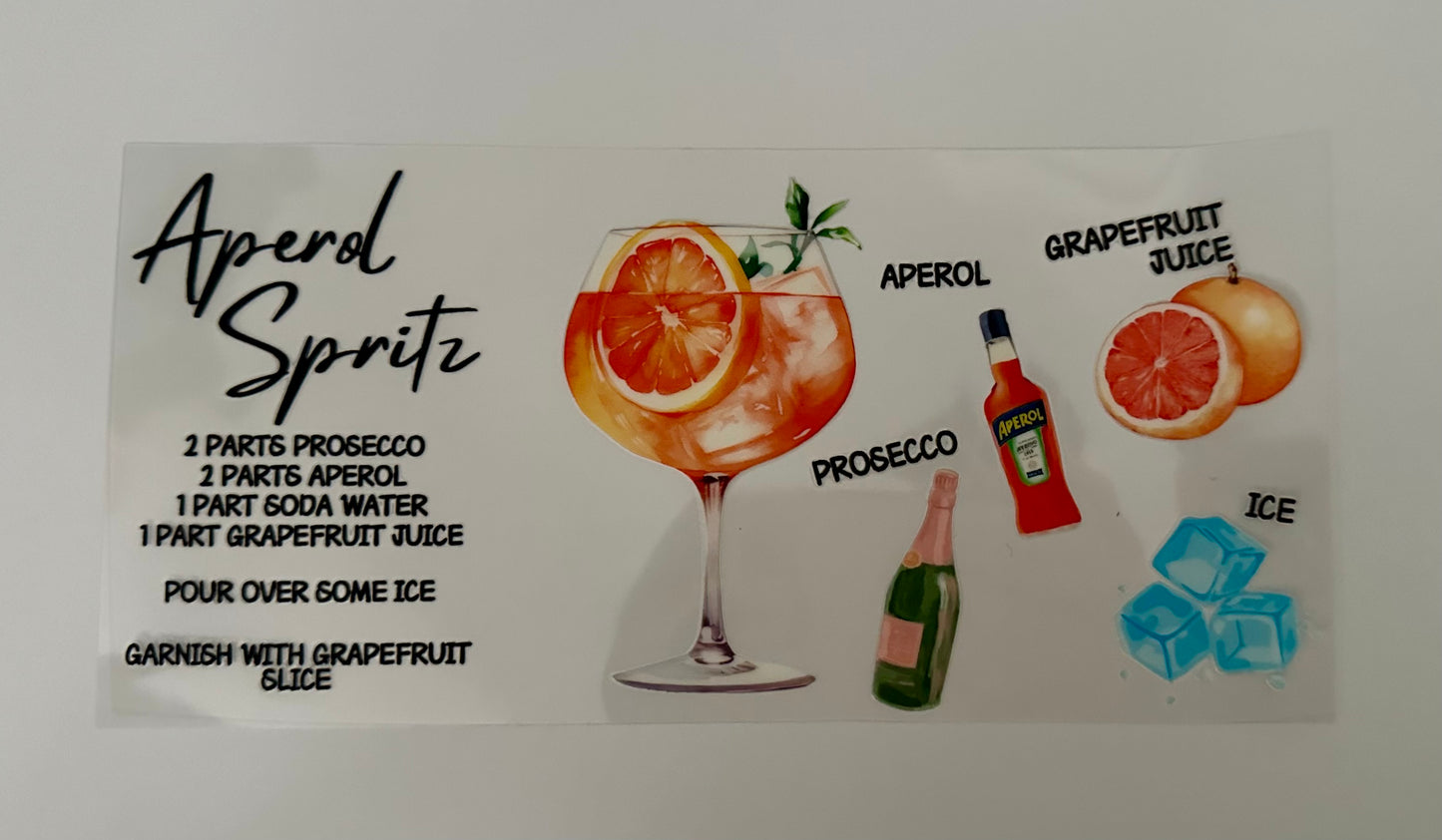 16oz UV DTF WRAP - APEROL SPRITZ