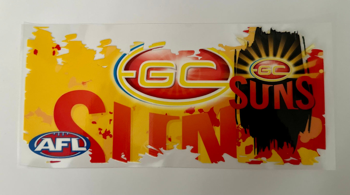 16oz UV DTF WRAP - GOLD COAST SUNS AFL / SPORT