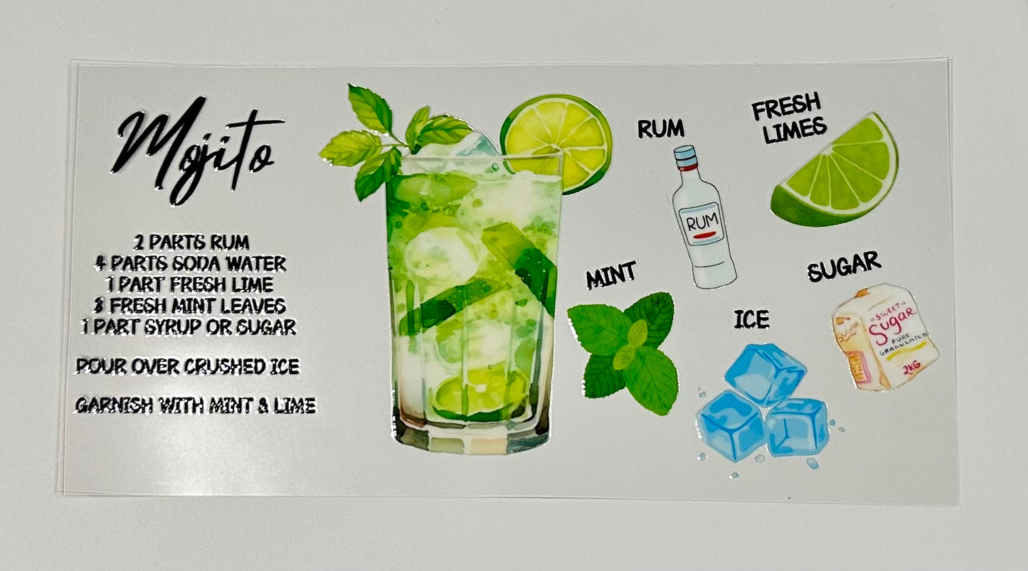 16oz UV DTF WRAP - MOJITO