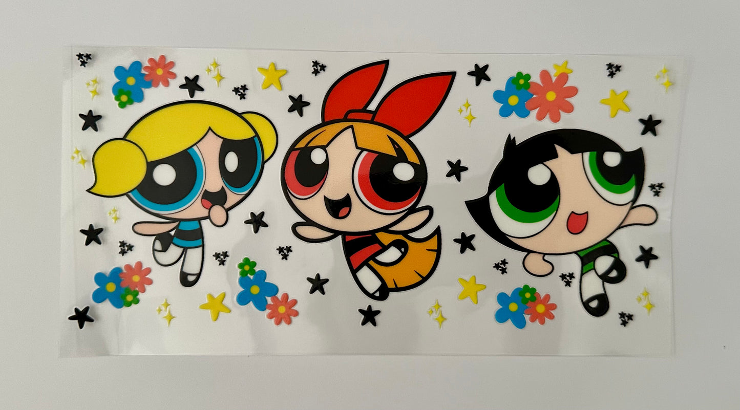 16oz UV DTF WRAP - POWERPUFF GIRLS