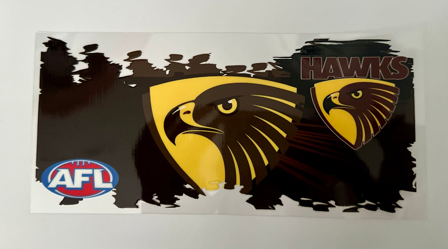 16oz UV DTF WRAP - HAWTHORN AFL / SPORT