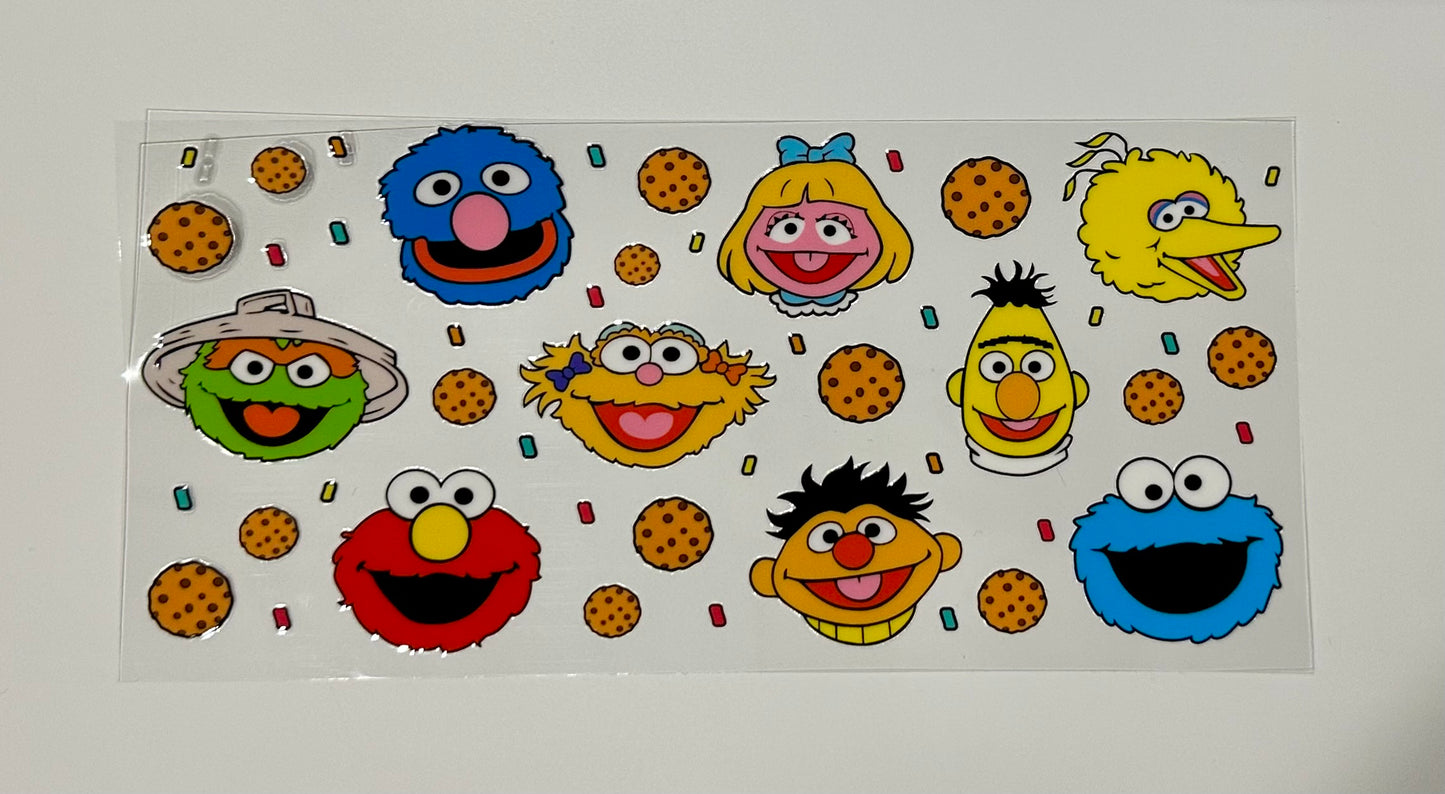 16oz UV DTF WRAP - SESAME STREET