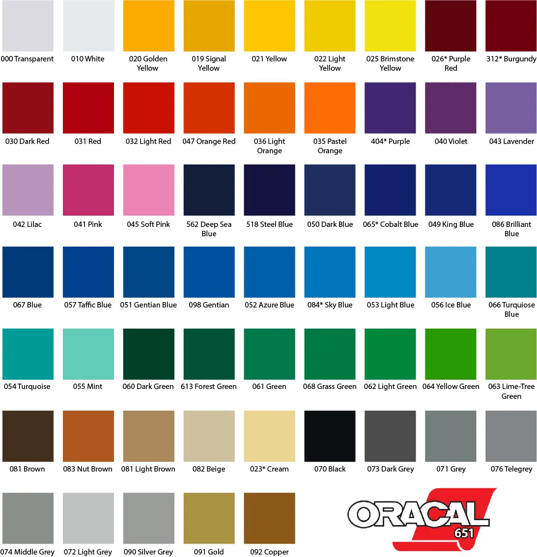ORACAL 651 - Permanent Adhesive (BRIMSTONE YELLOW)