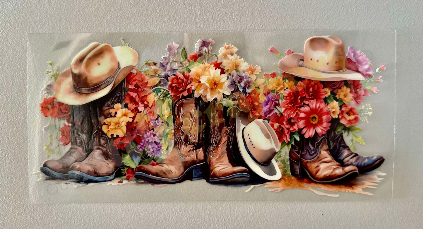 16oz UV DTF WRAP - COWBOY BOOTS & HATS