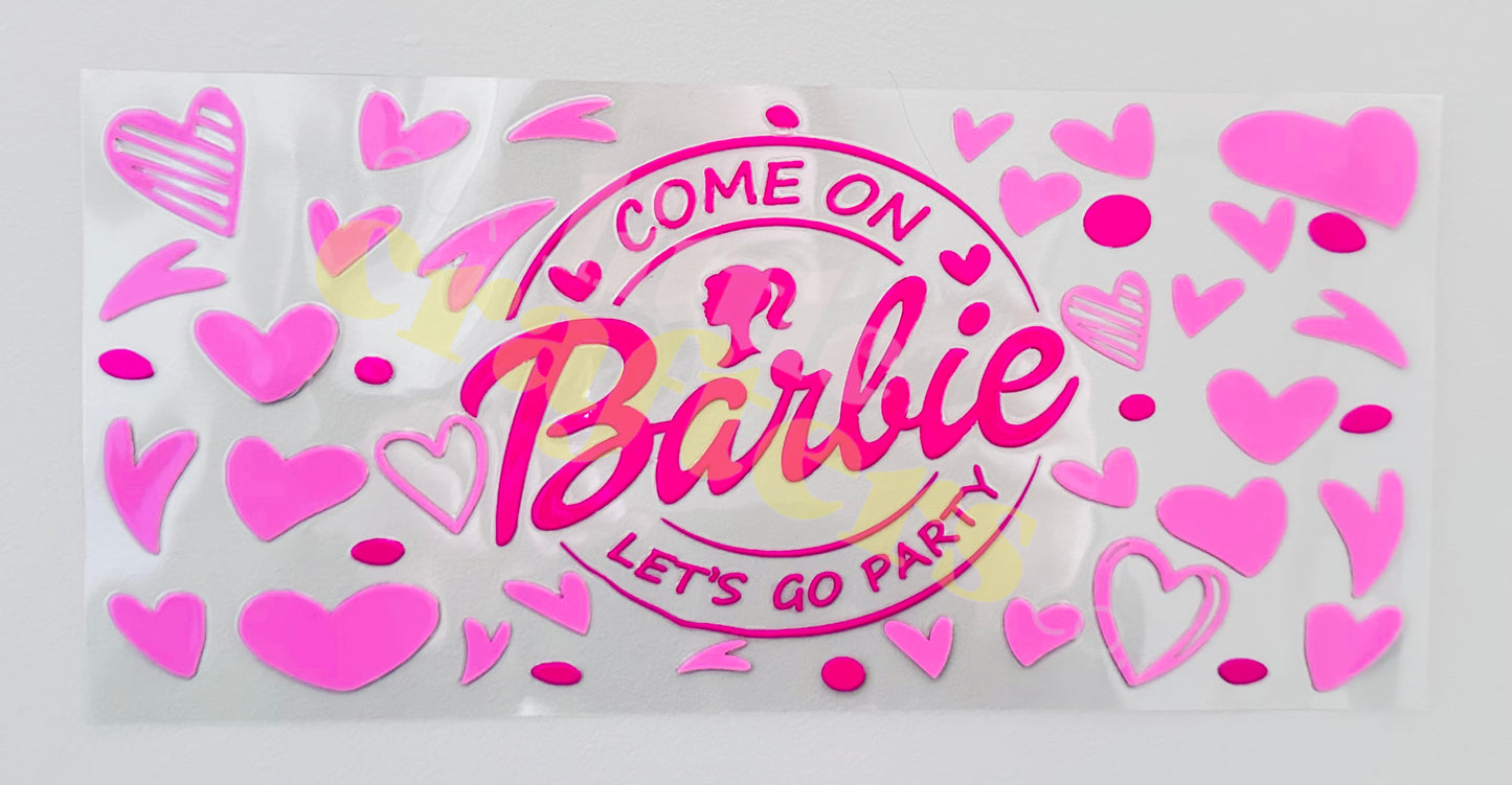 16oz UV DTF WRAP - BARBIE