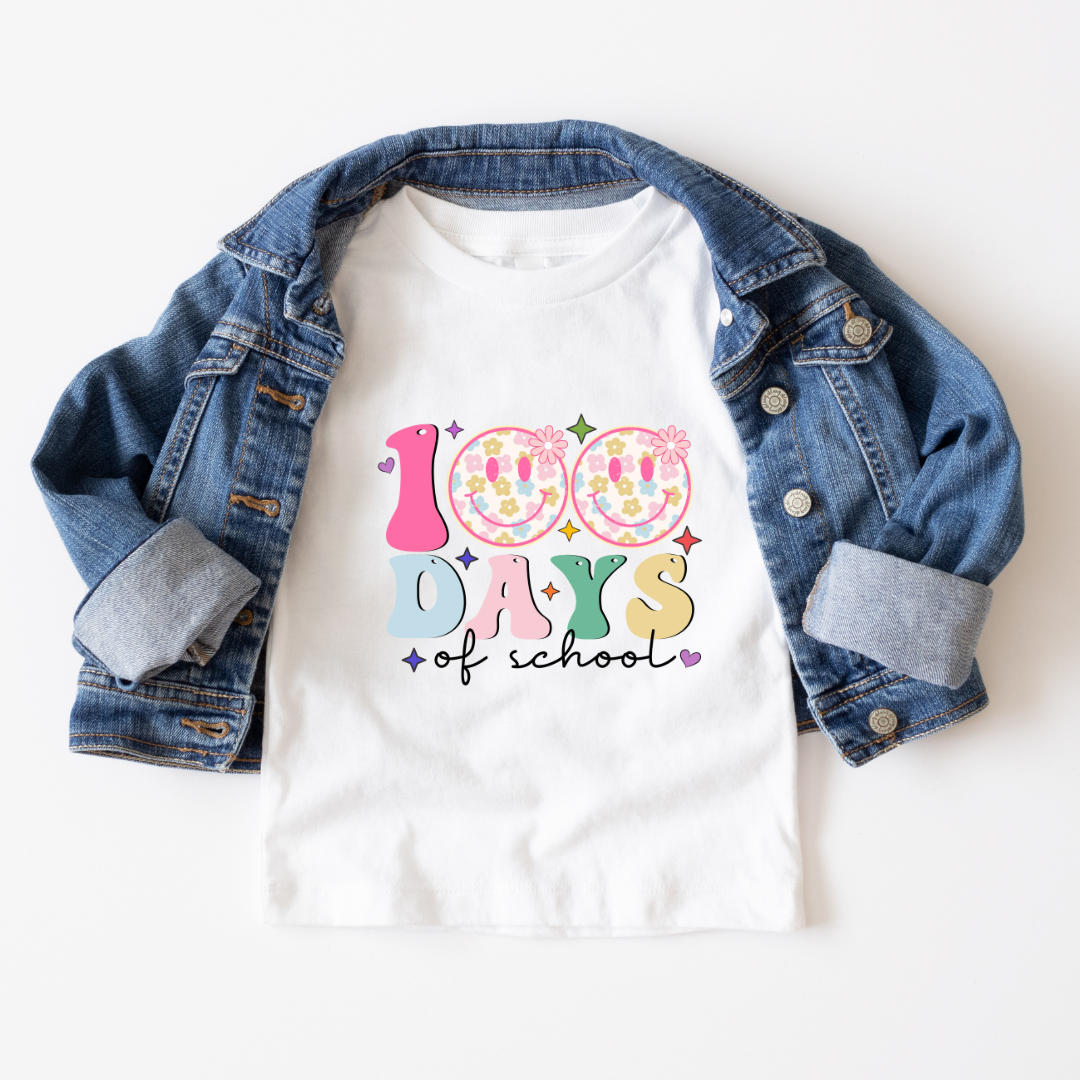 DTF PRINT - 100 DAYS OF SCHOOL WITH SMILE EYES