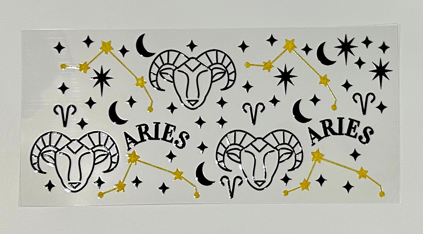 16oz UV DTF WRAP - ARIES HOROSCOPE