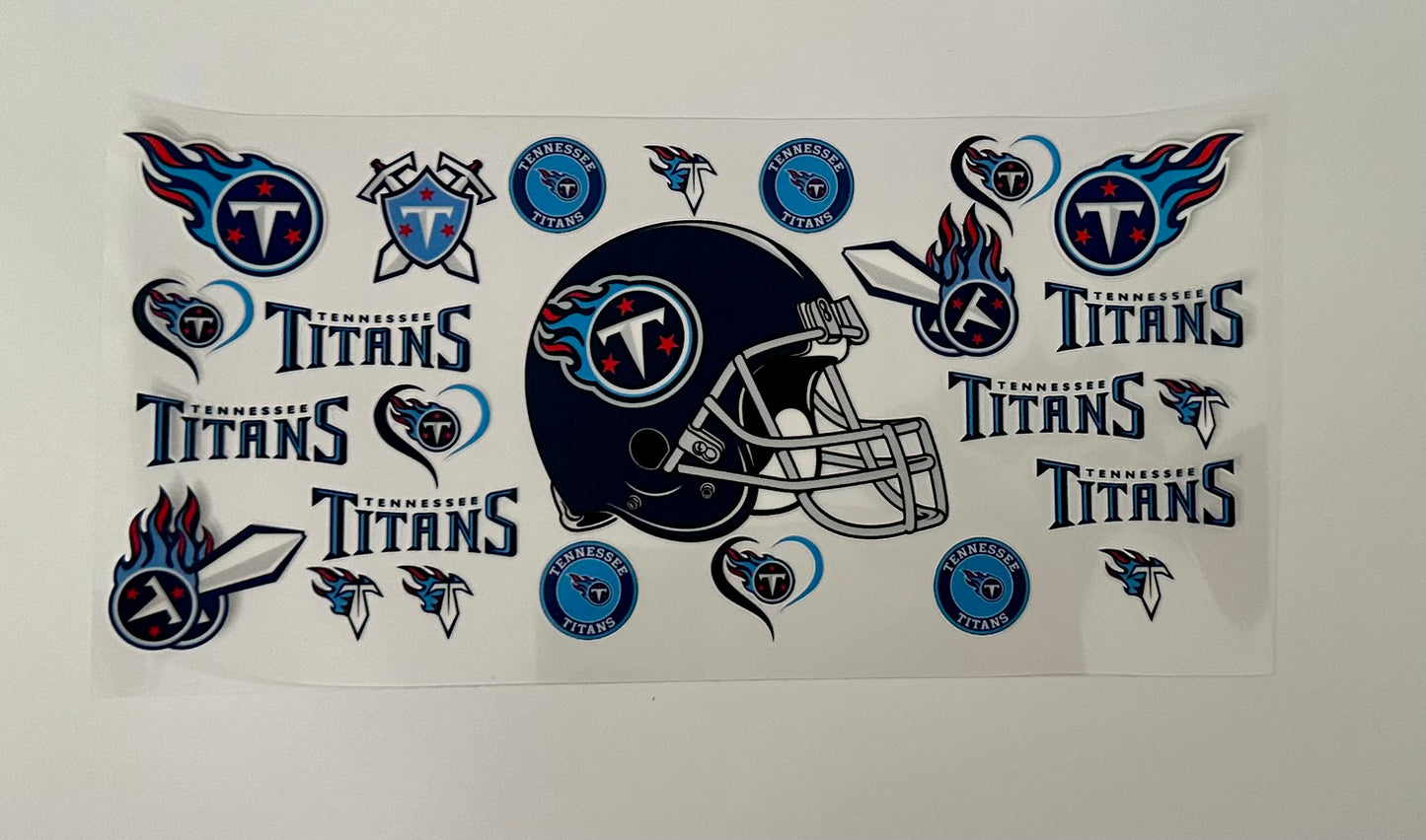 16oz UV DTF WRAP - TENNESSEE TITANS / SPORT