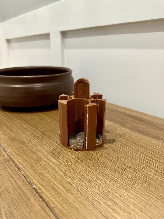3D PRINTED - ROUND COIN HOLDER