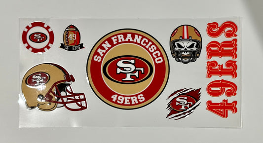 16oz UV DTF WRAP - SAN FRANCISCO 49ERS / SPORT