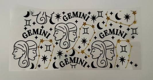 16oz UV DTF WRAP - GEMINI HOROSCOPE