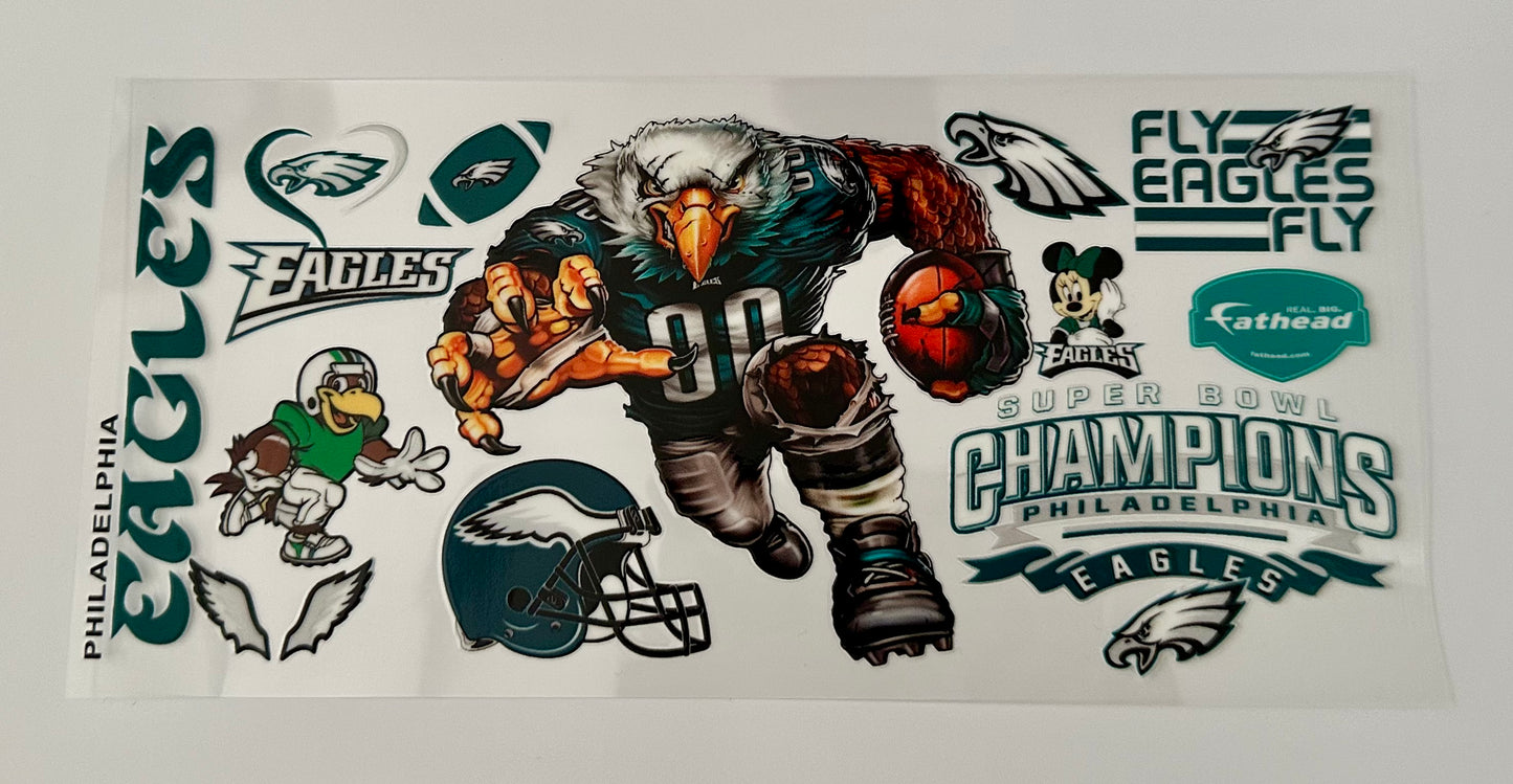 16oz UV DTF WRAP - EAGLES / SPORT