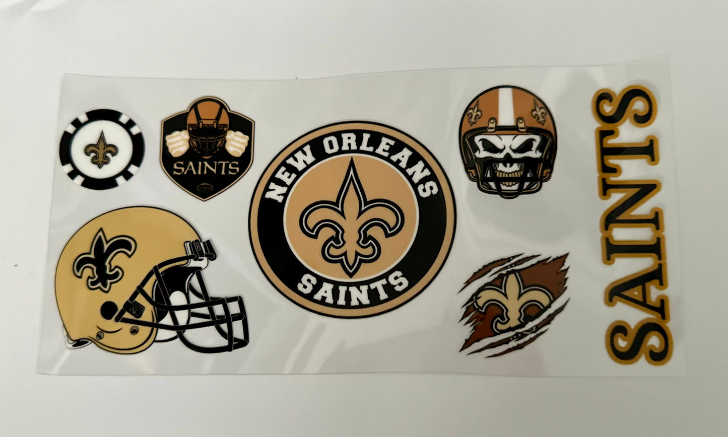 16oz UV DTF WRAP - NEW ORLEANS SAINTS / SPORT