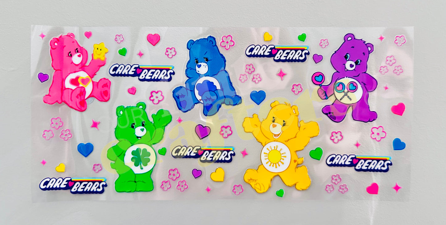 16oz UV DTF WRAP - CARE BEARS #2