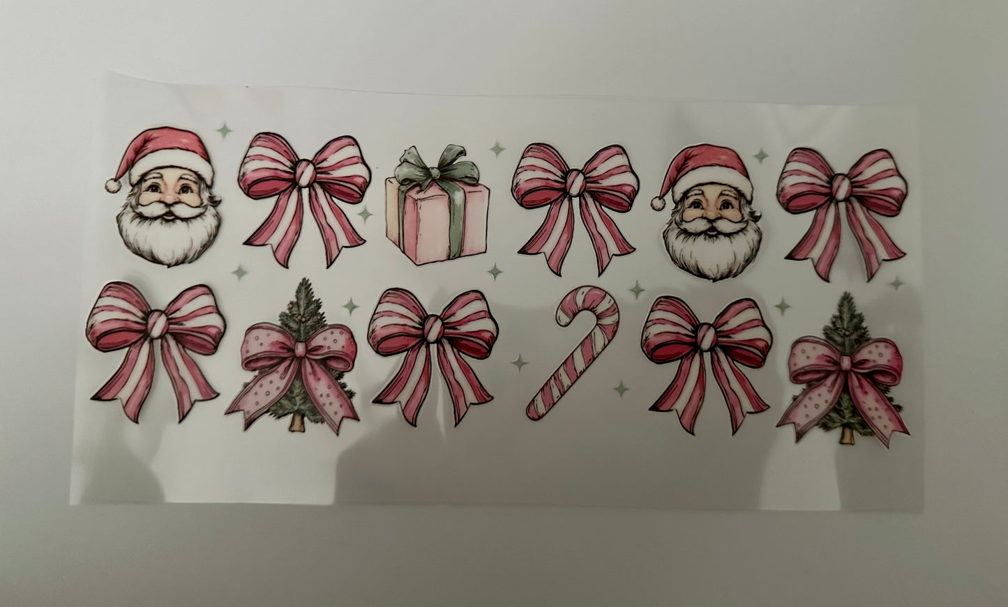 16oz UV DTF WRAP - SANTA & PRESENTS / CHRISTMAS