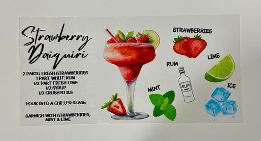 16oz UV DTF WRAP - STRAWBERRY DAIQUIRI