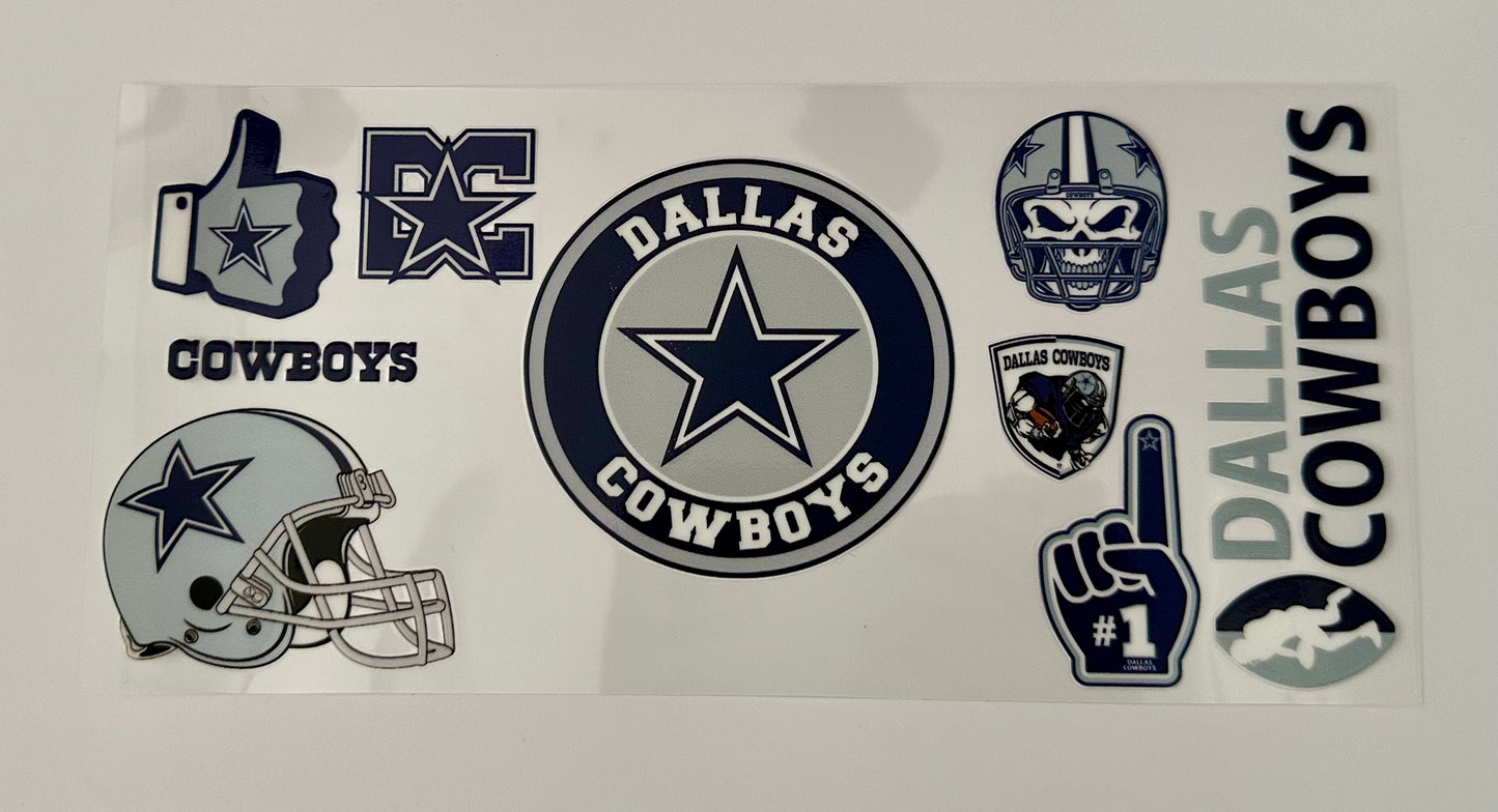 16oz UV DTF WRAP - DALLAS COWBOYS / SPORT