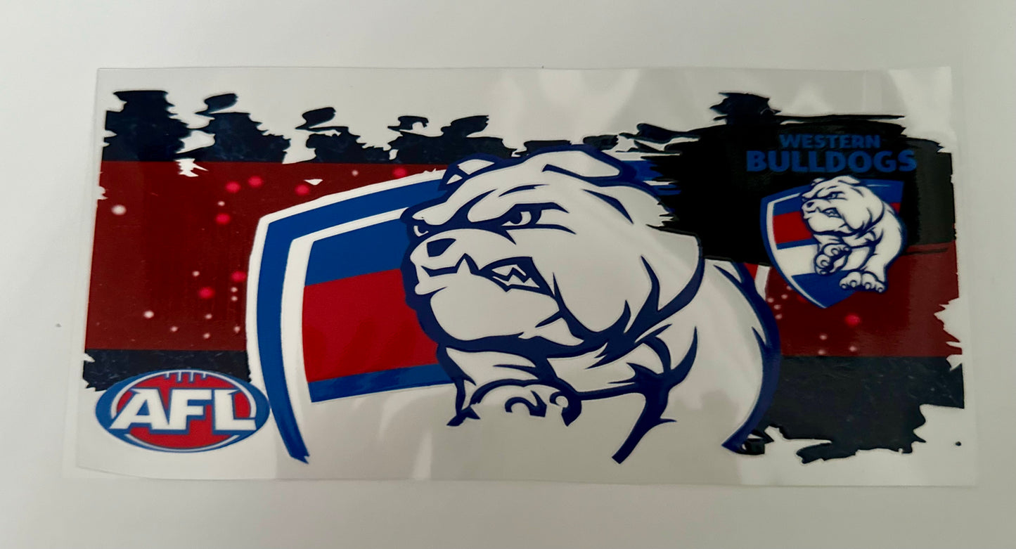 16oz UV DTF WRAP - WESTERN BULLDOGS AFL / SPORT