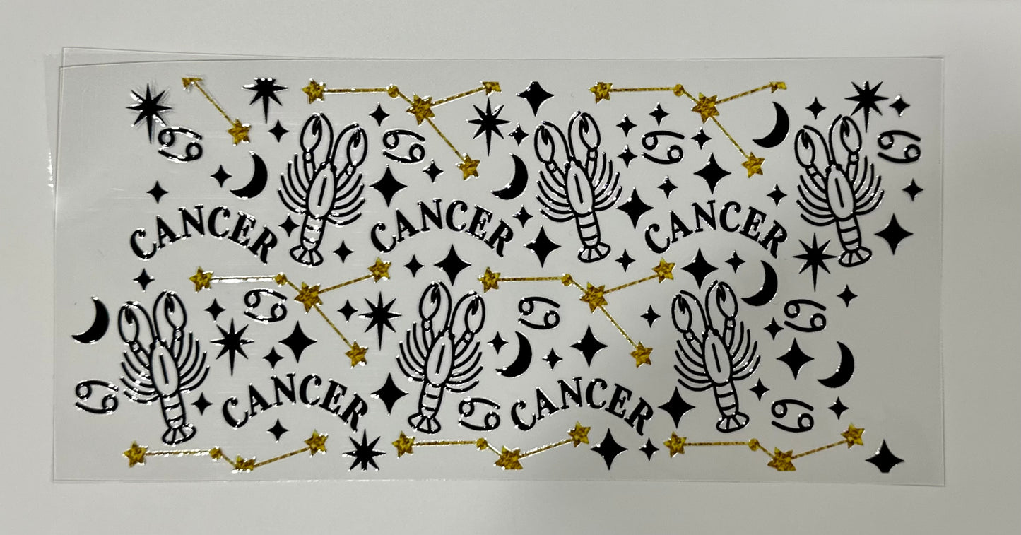 16oz UV DTF WRAP - CANCER HOROSCOPE