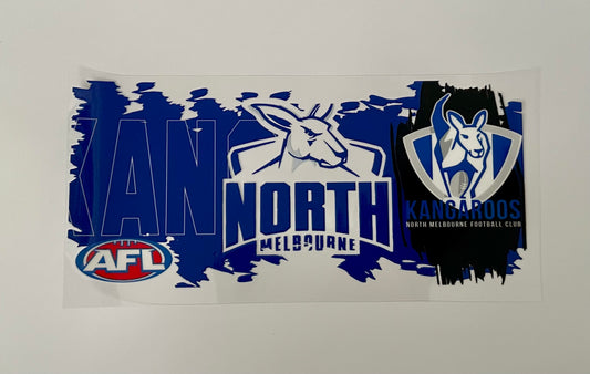 16oz UV DTF WRAP - NORTH MELBOURNE AFL / SPORT
