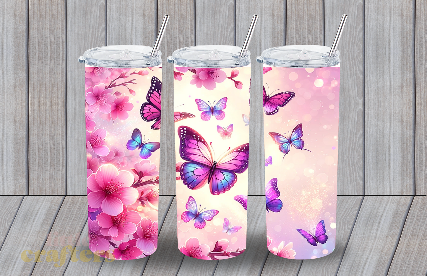 'PINK BUTTERFLIES' SUBLIMATION WRAP (5)