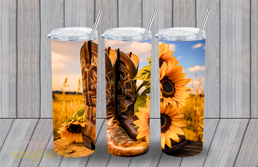 "WESTERN BOOTS & SUNFLOWER' SUBLIMATION WRAP (62)