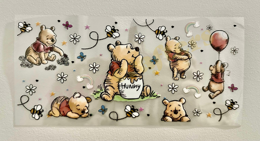 16oz UV DTF WRAP - WINNIE THE POOH