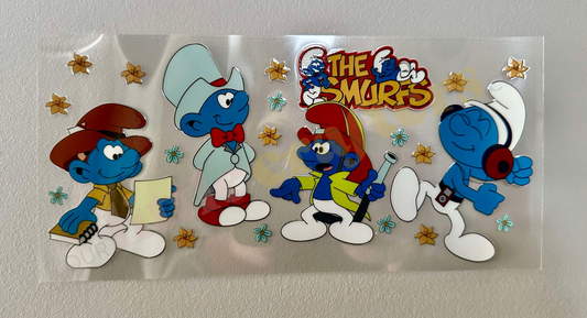 16oz UV DTF WRAP - THE SMURFS