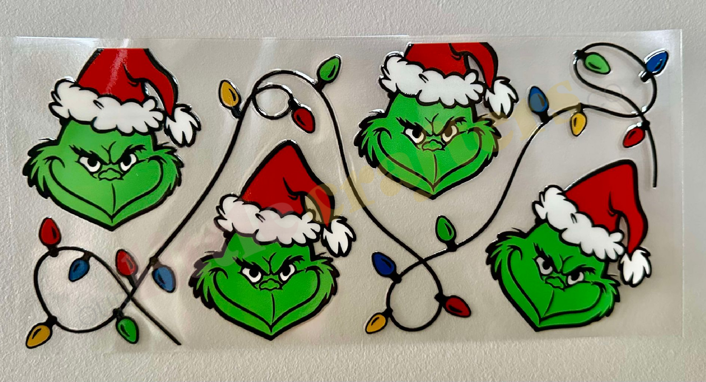 16oz UV DTF WRAP - THE GRINCH