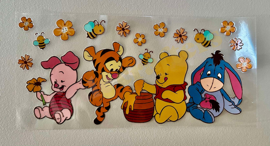 16oz UV DTF WRAP - WINNIE THE POOH & FRIENDS