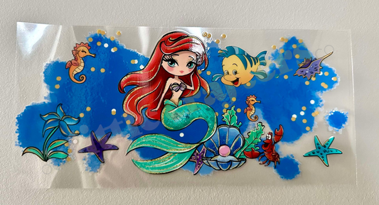 16oz UV DTF WRAP - LITTLE MERMAID